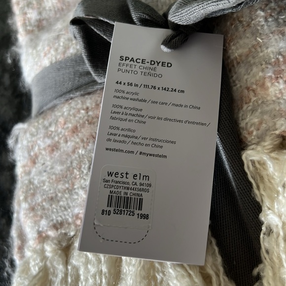 West Elm Space-Dyed  Blanket Throw - Picture 4 of 6